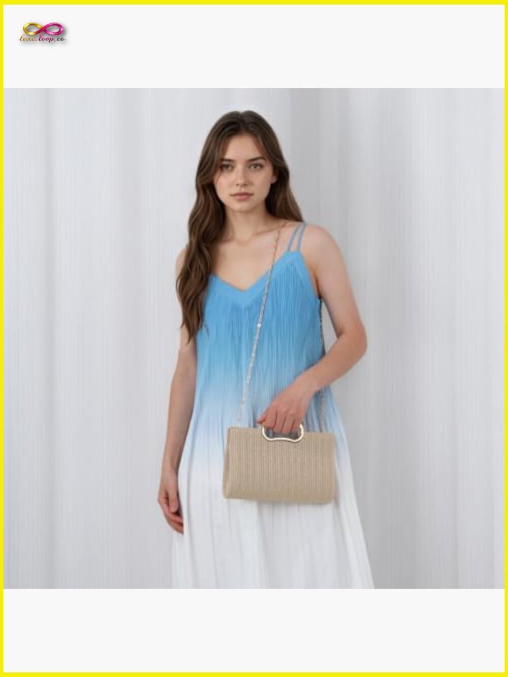 Top Handle Straw Clutch Purse Woven Beach Vacation Travel Raffia Handbag - Picture 3 of 7